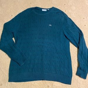 green Lacoste sweater